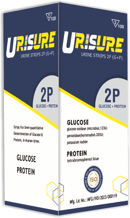 5 x Urisure Urine Strip Glucose + Protein - 2 Para Pack of 100 Strips