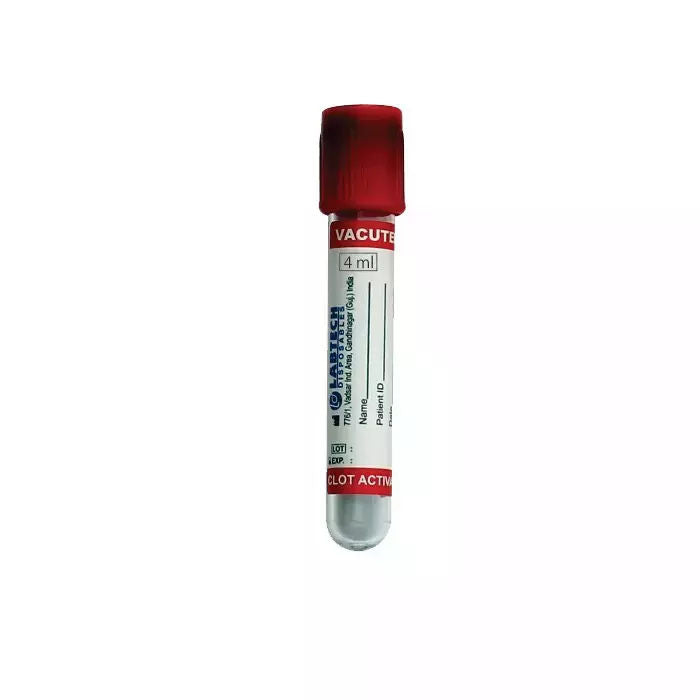 2 x Labtech Clot Activator Non Vacuum Blood Collection Tube - 4ml Pack of 100 Pieces