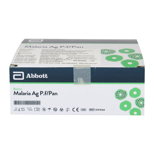 Abbott Mal AG P.F/PAN (D) Global Malaria rapid card - Pack of 25 Test (AF05FK60)