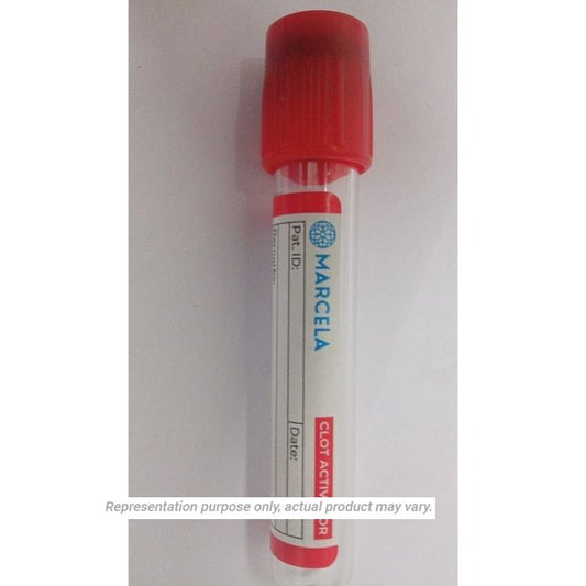 10 x Marcela Clot Activator Vacuum Blood Collection Tube - 4ml Pack of 100 Tubes