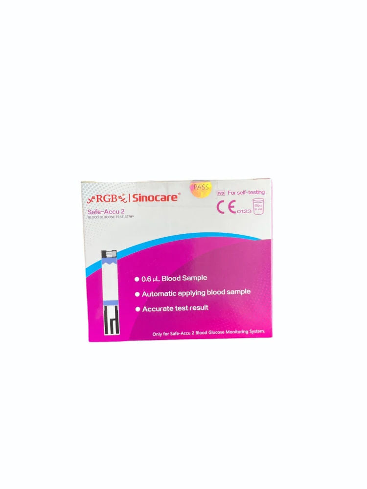 RGB Safe-Accu 2 Glucometer Strip - Pack of 50 Pieces