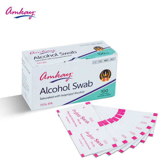 5 x Amkay Alcohol Swab - Pack of 100