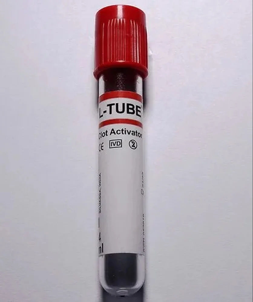 Nasmed Clot Activator Vacuum Blood Collection Tube - 2ml Pack of 100 Tubes (NVCL2)