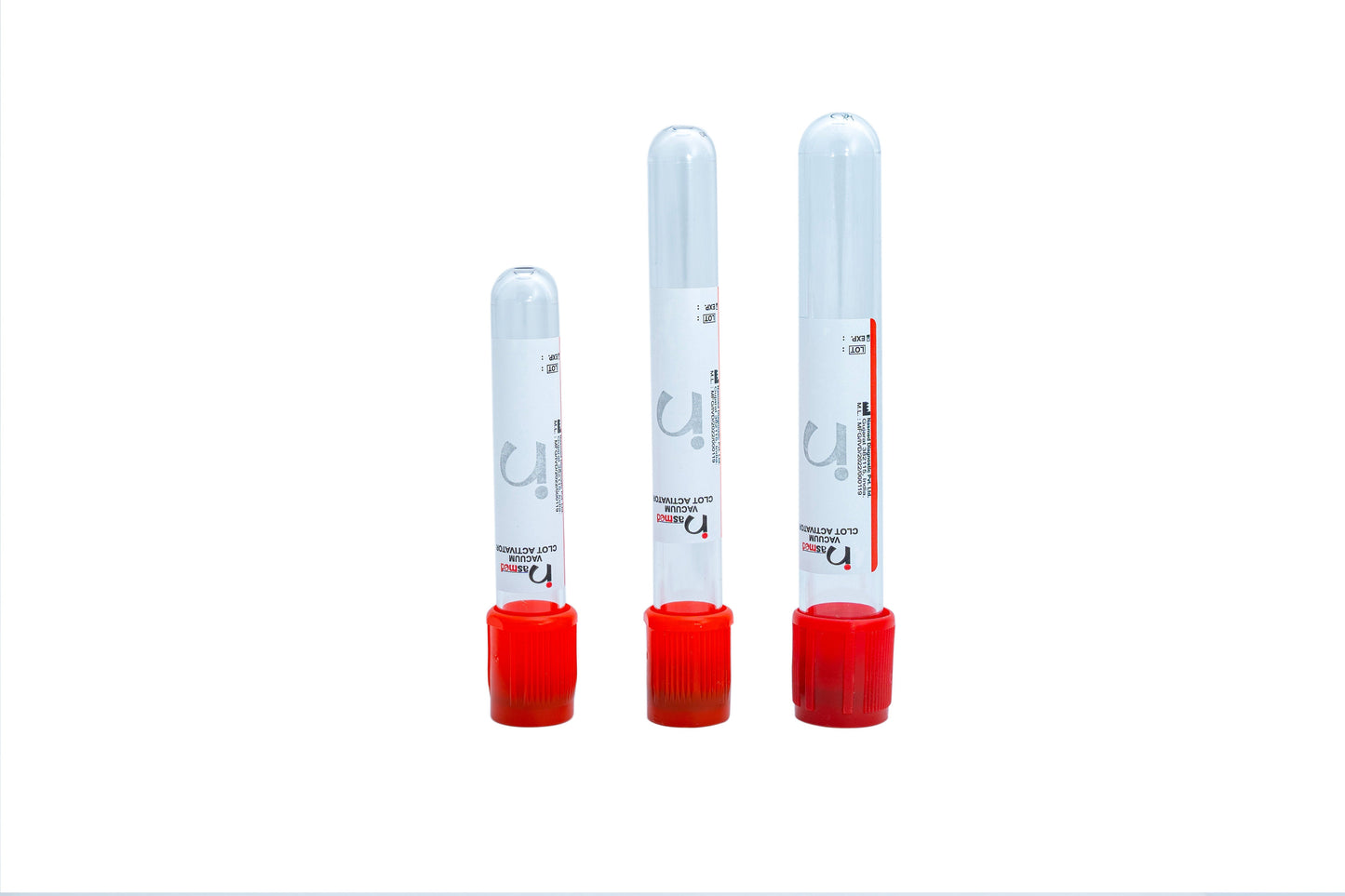Nasmed Clot Activator Vacuum Blood Collection Tube - 2ml Pack of 100 Tubes (NVCL2)