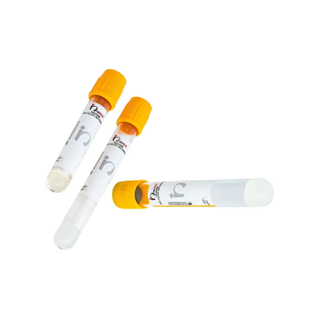 Nasmed Gel + Clot Activator Vacuum Blood Collection Tube - 3ml Pack of 100 Tubes (NVGC3)
