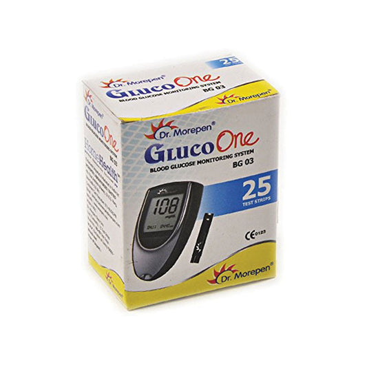 Dr. Morepen Glucometer Strip  - Pack of 25 Strips (BG 03)