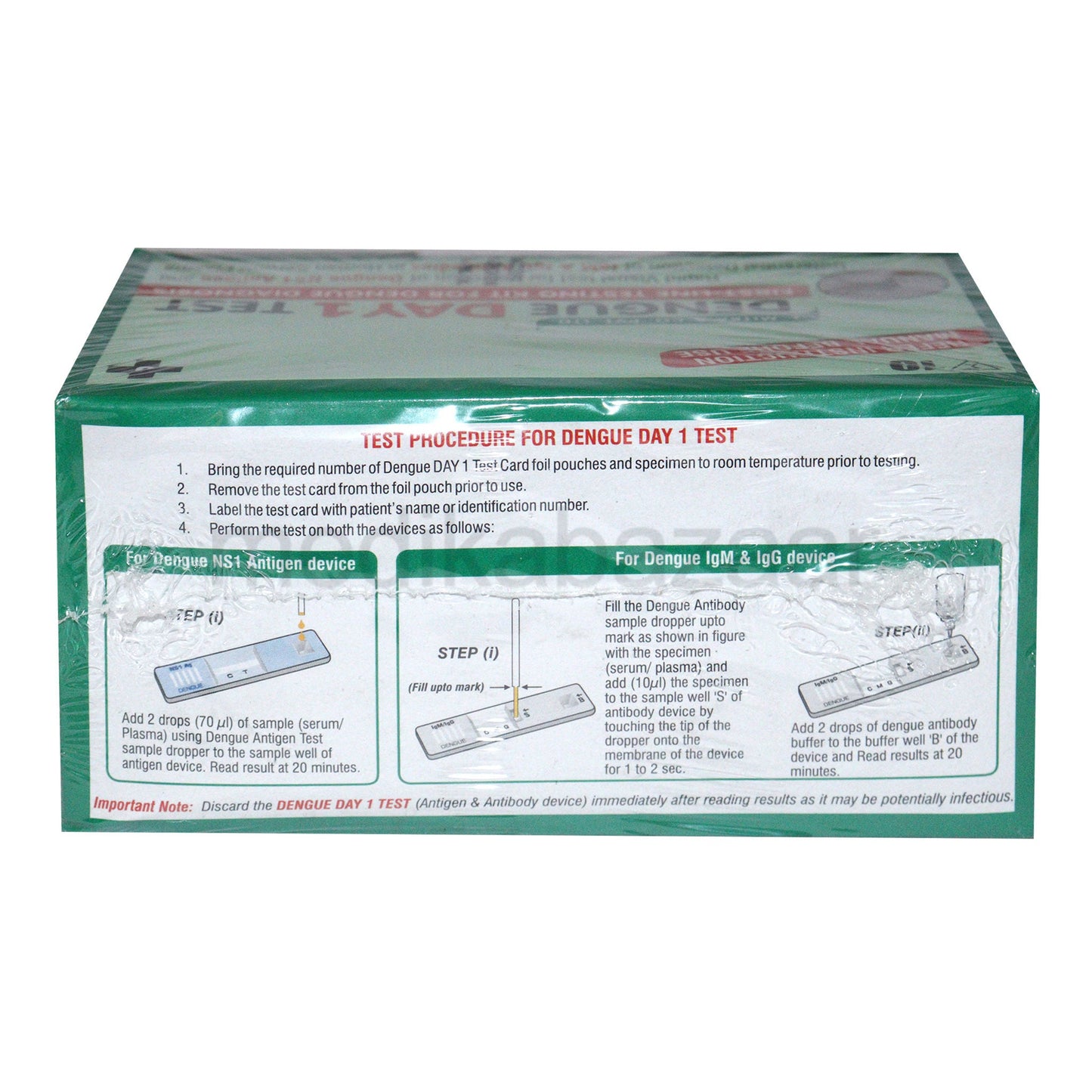 J.Mitra Day 1 Dengue Rapid Card - Pack of 10 Tests