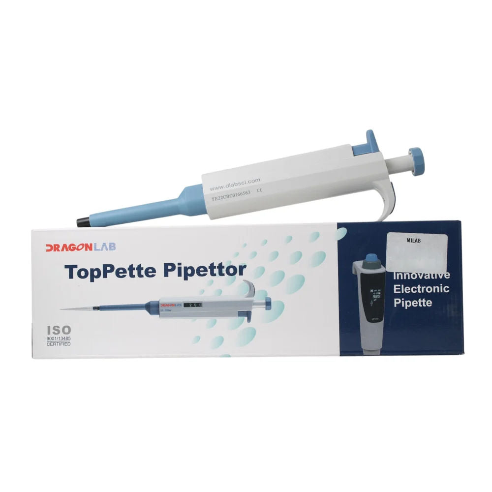 Dragon Lab TopPette Single Channel Pipettor - 5-50ul Box of 1 Unit